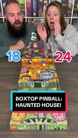 Come Play Boxtop Pinball Haunted House With Us!! #boardgames #GameNight #couple #fun #games @Asmodee North America, Inc. 