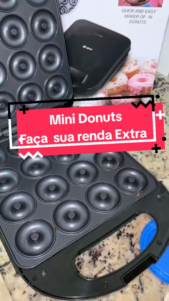 Máquina de donuts 16 cavidades Antiaderente ✅ 16 furos ✅ Eficiência otimizada ✅ Prático ✅ 220v ou 110v ✅ Material: Ferro  Diâmetro da Rosquinha 4,5 cm Tamanho 27 x 33 x 9 cm Acesse o link na bio. #cakedonuts #doces #sobremesa #donuts #culinaria #foruyou #fyd #minidonuts  #cozinhamoderna #achadinhosshopee  #achadinhos #rendaextra #empreendedorismo #cake  #donutshop #comprasonline 