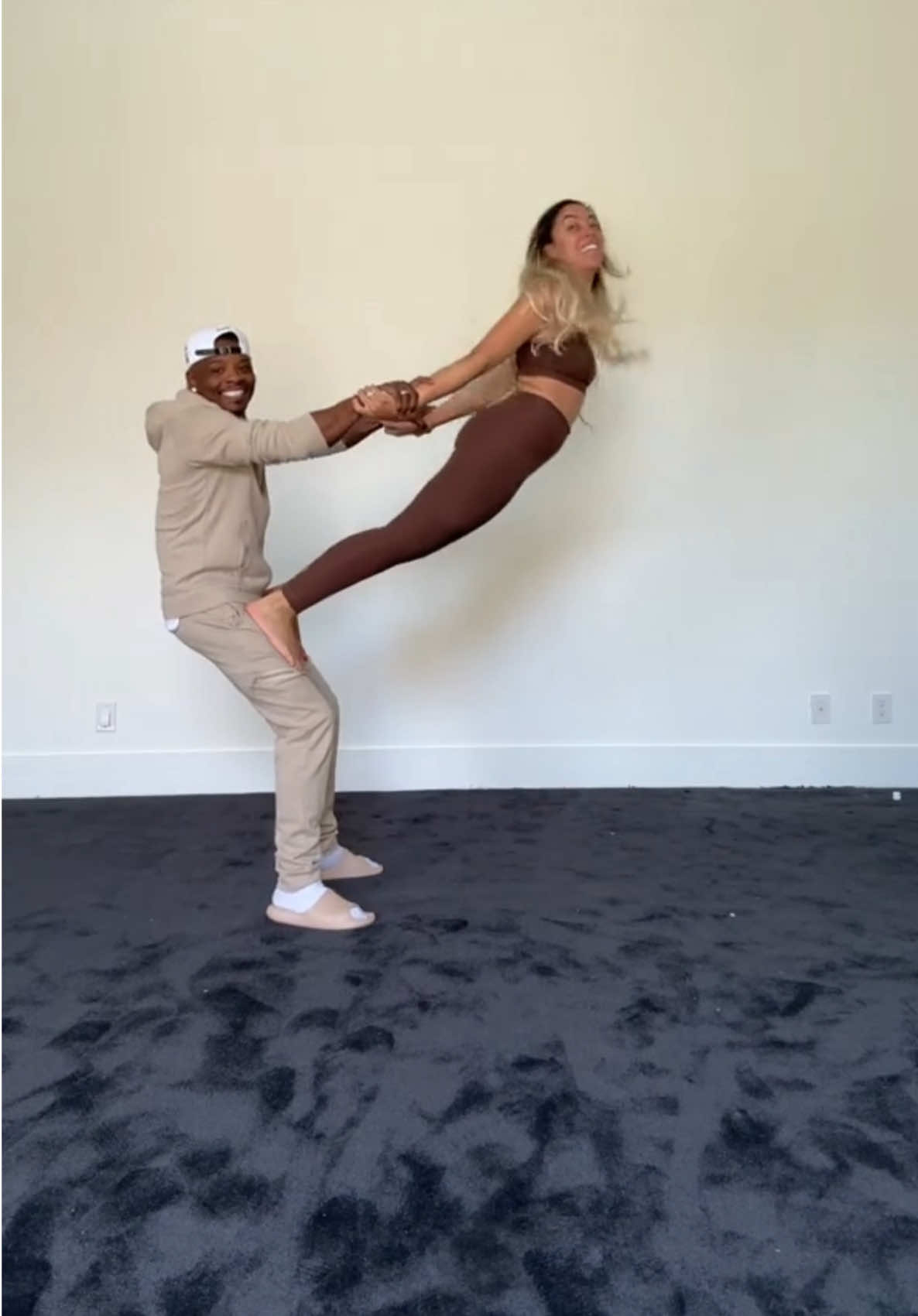 We did this on the first try!!! 😱 @Brooke Ashley Hall  #challenge #trend #couple #