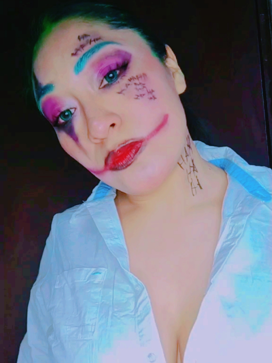 #jocker #wasonbrazoban #makeup #halloweenmakeup #reto #harleyquinn #maquillaje