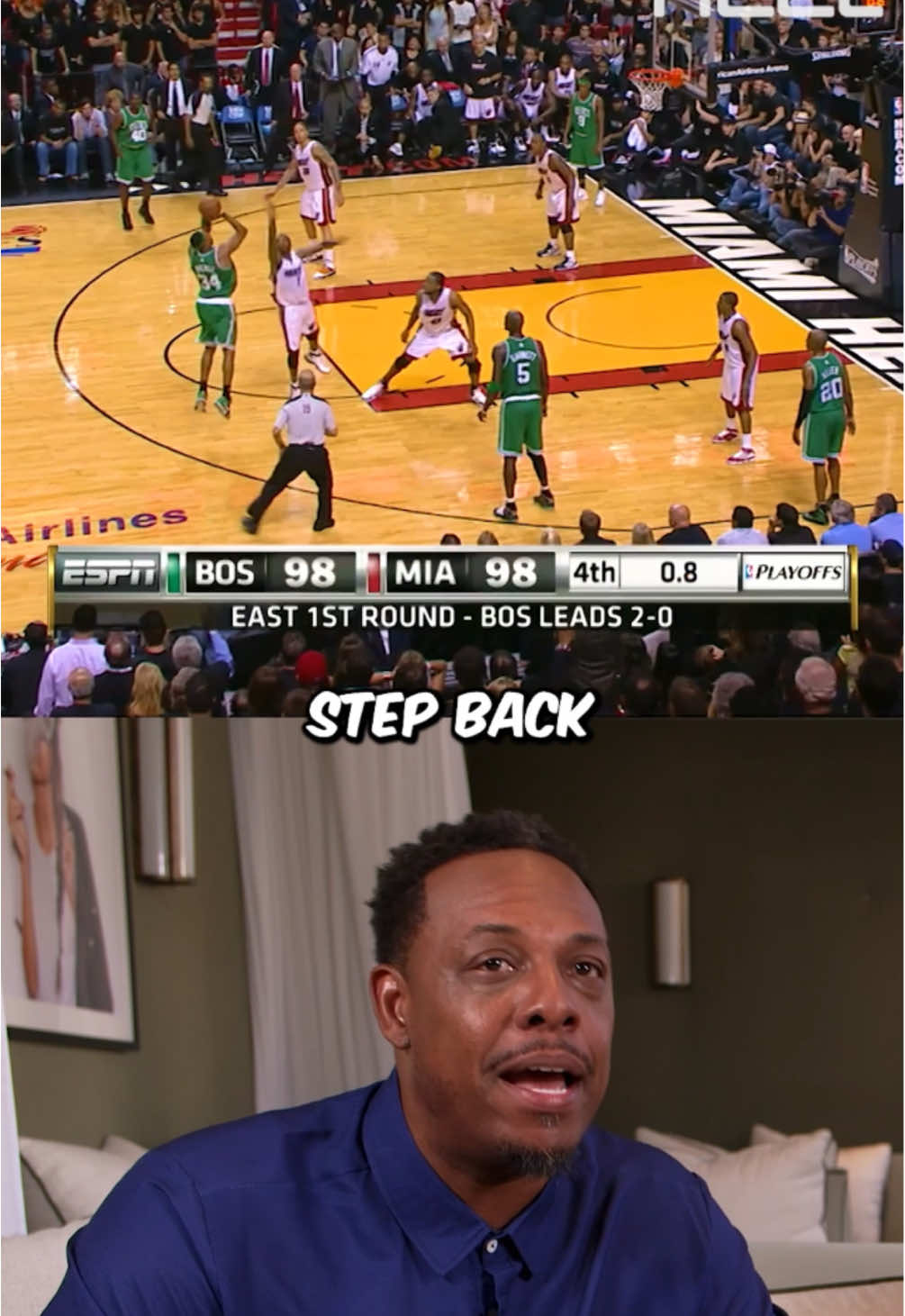 Don't sleep on Paul Pierce's step-back 👀☘️ #NBA #basketball #celtics #paulpierce #jamesharden #harden #stepback #nbahighlights 