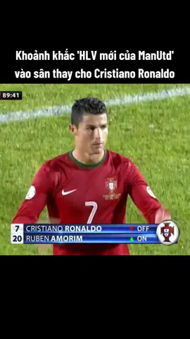 Khoảnh khắc 'HLV mới của ManUtd' - Ruben Amorim vào sân thay cho Cristiano Ronaldo trong 1 trận đấu của Bồ Đào Nha nhiều năm trước. #ronaldo #rubenamorim #thethao247 