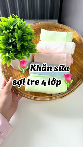 Khăn sữa sợi tre 4 lớp , dày dặn , thấm hút nhanh , k bị xù lông , chất mềm min lắm luôn , xứng đáng đồng tiền #khansua #khansuasoitre #khansuaiuem #khansoitre #huongmesam