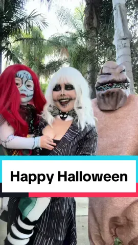 HAPPY HALLOWEEN from Jack Skellington, Sally & Oogie Boogie! 👻💀🎃 #halloween #nightmarebeforechristmas #costumes #familycostumes #fyp #foryou 