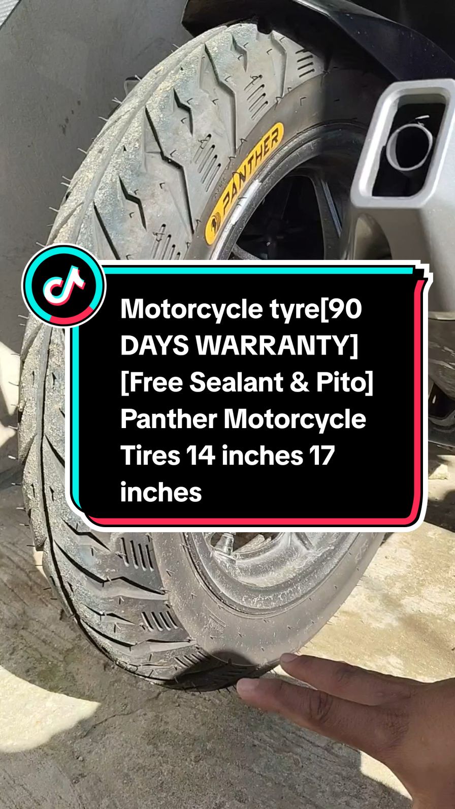 Motorcycle tyre[90 DAYS WARRANTY] [Free Sealant & Pito] Panther Motorcycle Tires 14 inches 17 inches Thai tubeless #panther #tubelesstire #tire #motorcycle #fyppppppppppppppppppppppp #fypシ゚viral #fyppage 
