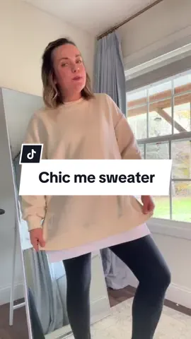 Transform your look with the @ChicMe_official Women's Long Sleeve Zipper Slit Sweatshirt! Wear it as a dress or an oversized sweater with leggings for ultimate comfort and style. #chicme #chicmeofficial #FallFashion #SweatshirtStyle #VersatileWear #LeggingsOutfit