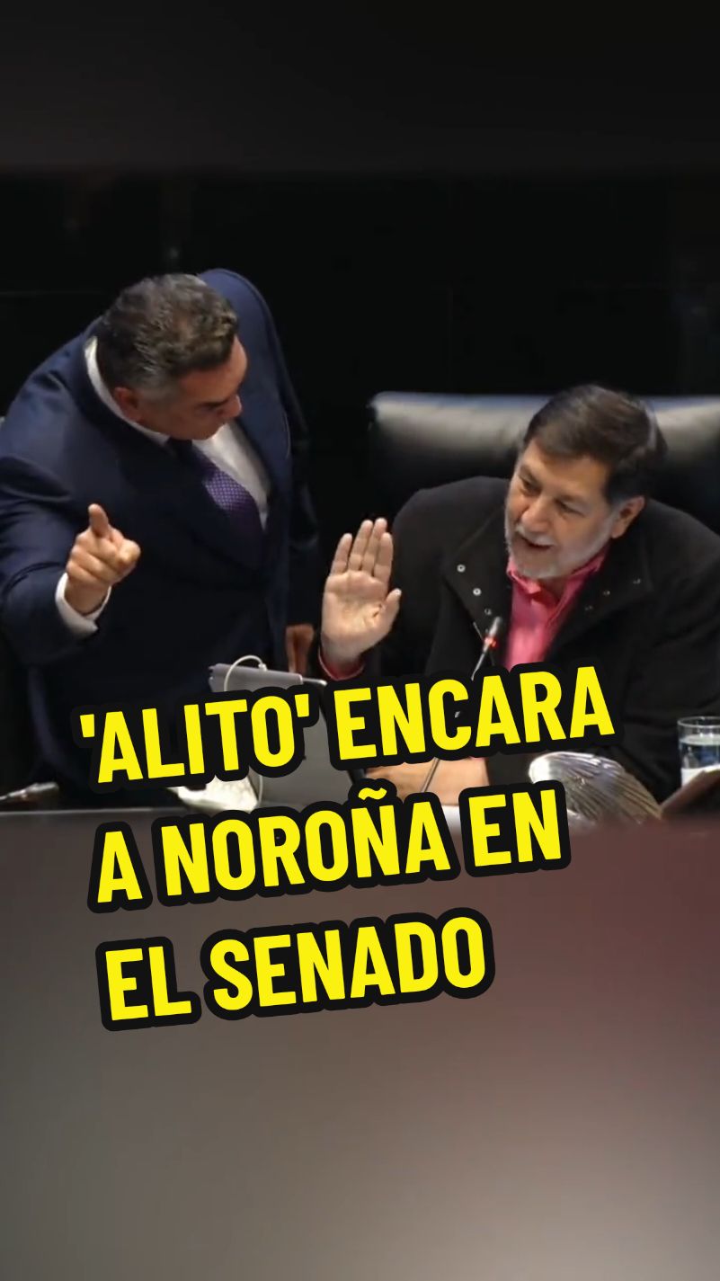 💥 ‘Alito’ Moreno encara a Noroña en el Senado: “a mi no me grites” El legislador y dirigente del PRI, 'Alito' Moreno, subió a encarar al presidente de la mesa directiva del Senado, Gerardo Fernández Noroña, a quien le reclamó por no darle el uso de la palabra, lo que comenzó a salirse de control una vez que comenzaron a gritarse, por lo que Lucía Trasviña subió a interponerse entre ambos senadores y comenzó a jalonearse con otra legisladora.