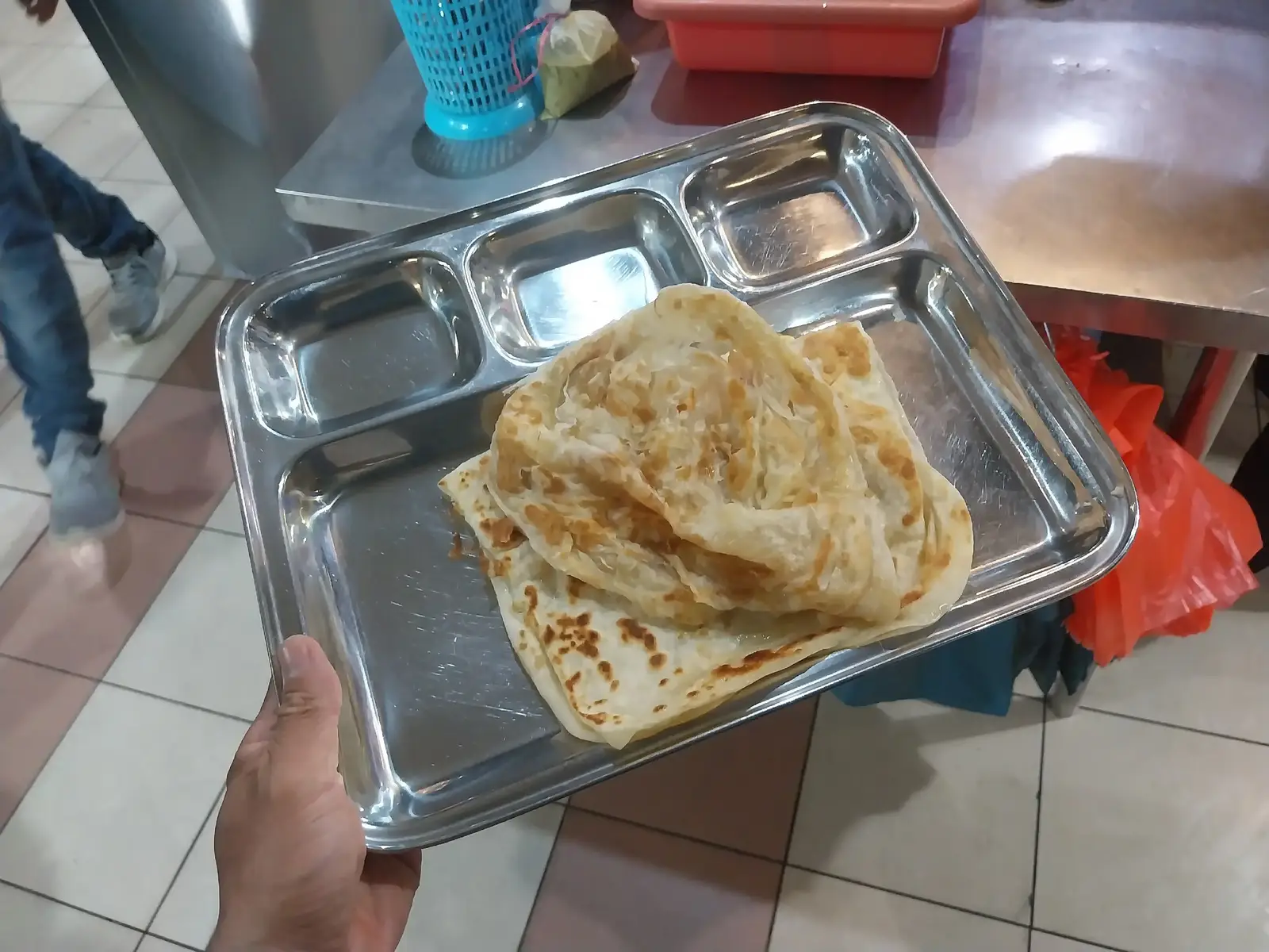 Pratas @ Johor 🇲🇾 1 egg ,1 kosong, 1 kopi= RM6.30 (near CIQ custom /  next to JB Sentral Bus Terminal ) Pratas before 12 noon or after 6pm  Sambal Sauce K 8, Jb Sentral, Bangunan, Aras 3, Jalan Jim Quee, Bukit Chagar, 80300 Johor Bahru, Johor, Malaysia