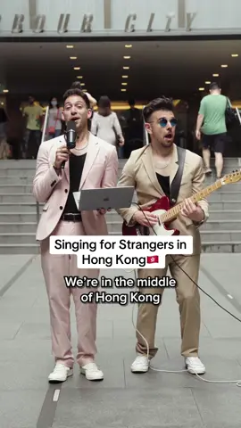 singing our song “8 Days” in public in Hong Kong🇭🇰🔊 #singing #sing #public