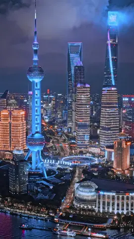 📍 Shanghai China #shanghai #city #cyberpunk  #night #china #douyin #fyp 