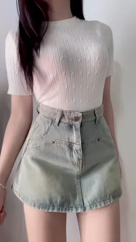 Chân váy jeans xinhhh #review #xuhuong 