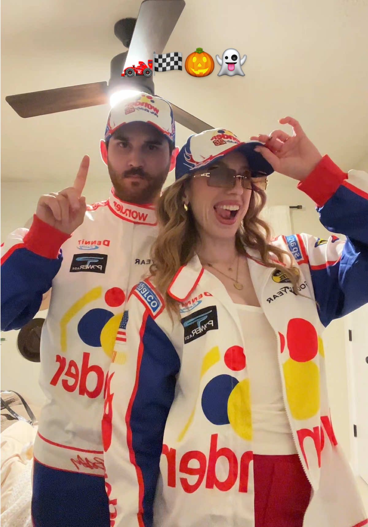 shake n bake baby 🏎️🏁 halloween pt 1  #fypシ #shakeandbake #talladeganights #rickybobby #carleybobby #halloween #couplescostume #halloweencouple #halloweencouplescostumes 