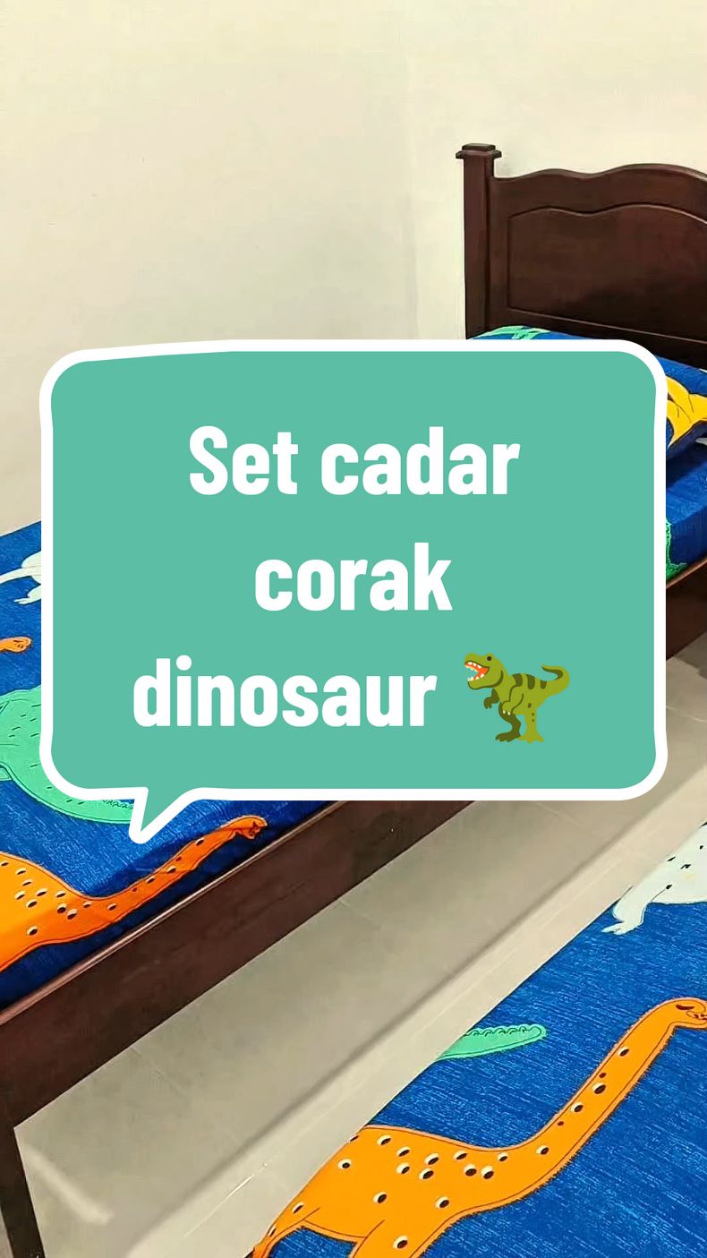 Set cadar corak dinosaur comel. #cadar #cadarcantik #cadarviral #cadarsingle 