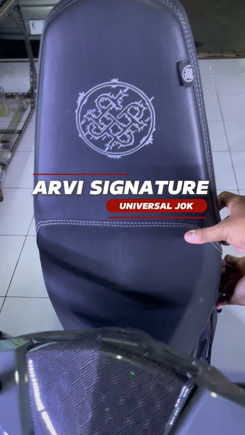 Bikin tampilan makin keren dengan kulit jok Arvi dengan logo embose.  @arvicreationsid #odkgarage #fypシ゚viral #kulitjok #kulitjokmotor #arvi #arvicreations 