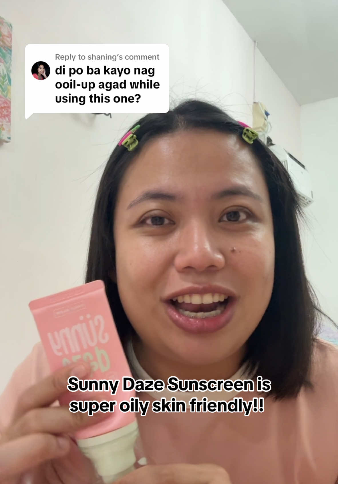 Replying to @shaning sunny daze sunscreen is super oily skin friendly!! #sunscreen #beautyph #skincare #fyp 