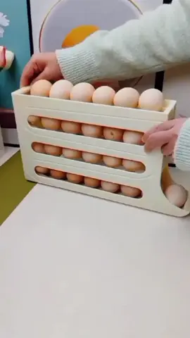 Tempat Telur Ayam Kulkas 4 Tingkat Bergulir Otomatis Kotak Penyimpanan Telur Rak Telor Susun Egg Box NusaLiving COD hanya Rp14.000 - 26.000! #tempat #tempattelur  #rak #raktelur #pemulatiktok #fypシ゚viral 