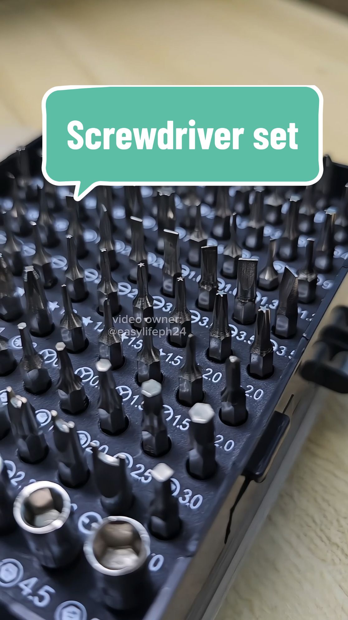 Screwdriver set na mapapakanta ka ng nasayo na ang lahat.  #screwdriver #screwdriverset  #diytool #toolset 