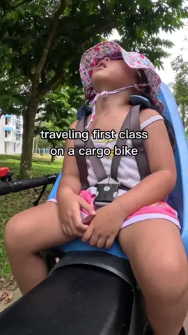 kids travel first class 😂 #cargobikedad 