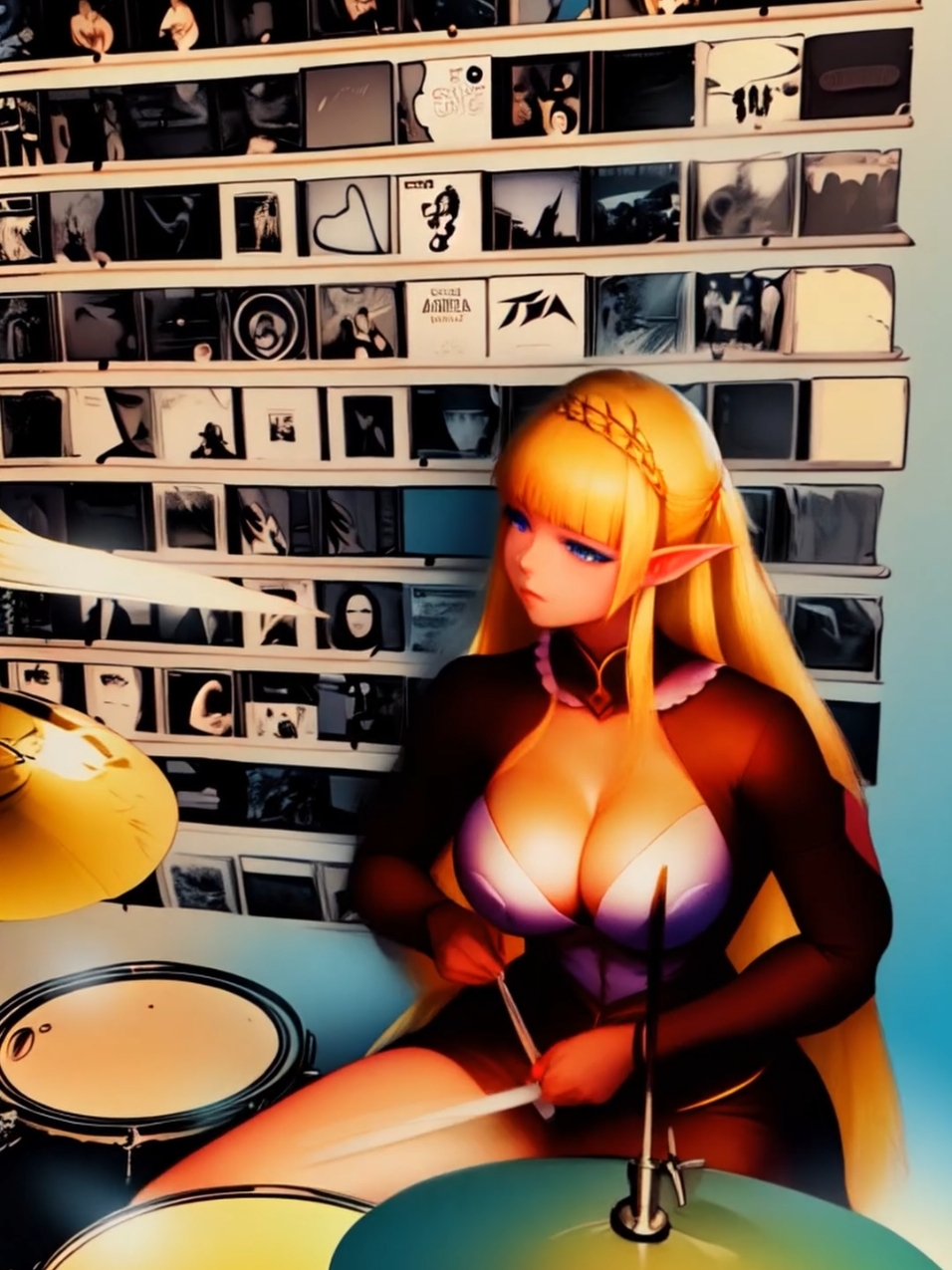#serasashrain #failureframe #hazurewaku #abnormalstateskill  #animeedit #animegirl #Ai #Aimusic #drums #stablediffusion #comfyui #foryou #viral. Credit to the beautiful artist!!!@🥁 Yulianna Adamenia 🥁 