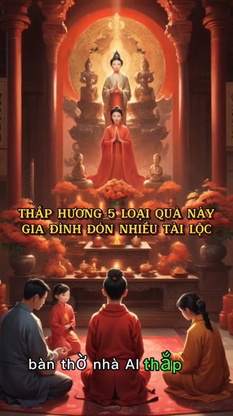 Thắp hương 5 loại quả này gia đình đón nhiều tài lộc🥰🥰 #conhanchilo #chualanh #chualanhtamhon 