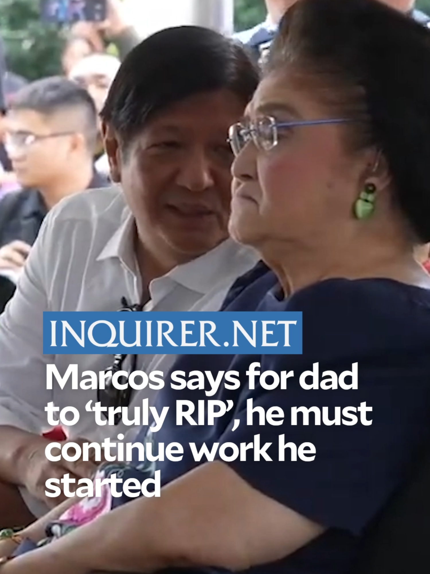 President Bongbong Marcos says that for his late father to truly rest in peace, he must continue the work that the late President Ferdinand Marcos Sr. started. #TikTokNews #SocialNews #NewsPH #inquirerdotnet