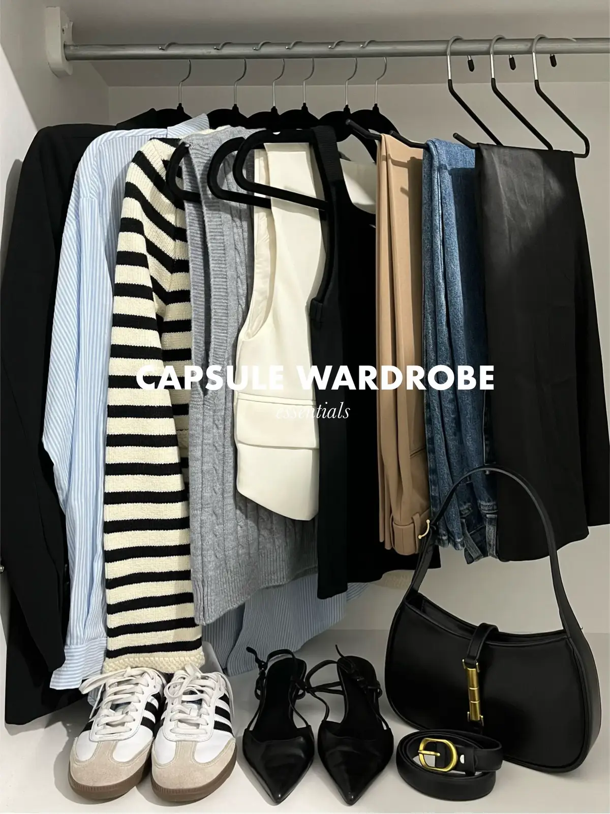 a good capsule wardrobe starts with good basics.. here’s another version of my capsule wardrobe essentials!! #capsulewardrobe #wardrobeessential #fyp 