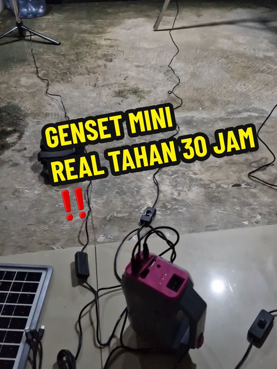 Membalas @bowop4l Genset mini real kapasitas tahan hingga 30 jam dan bergaransi #genset #panelsurya #lampuemergency 