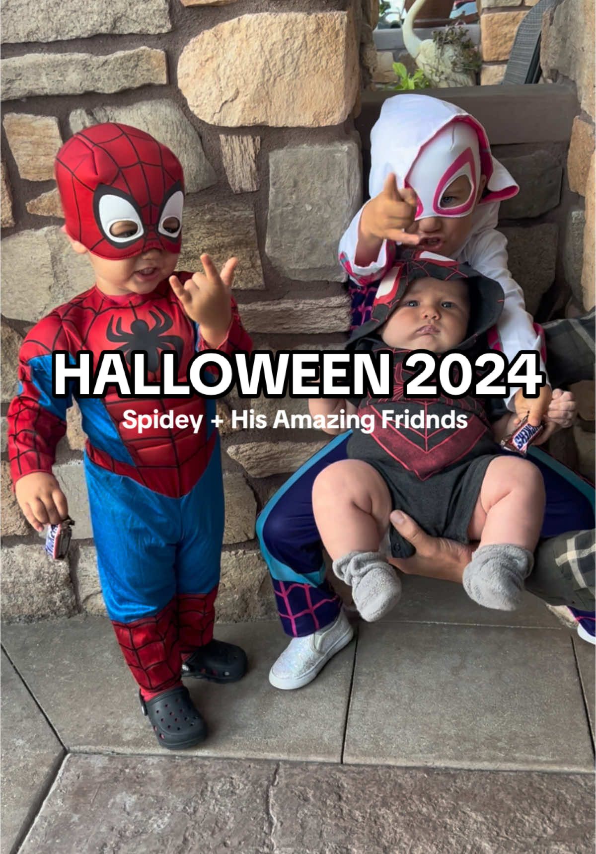 Halloween 2024 with my mini super heros 🕷️ never want to forget Dustin’s little muscles, kenzie’s excitment & Brayden in a costume. #fyp #hallweencostume #halloweenideas #triocostume #toddlercostume #toddlersoftiktok #spideysquad #spidey #creatorsearchinsights 