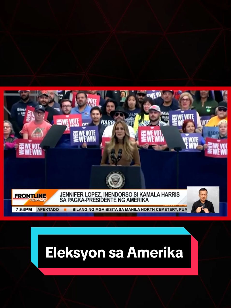 Sa Nevada ang battleground nina United States presidential candidates #KamalaHarris at #DonaldTrump. Inendorso ni #JenniferLopez si Harris, habang kumpiyansa naman si Trump na siya ang mananalo. #FrontlineNewsAbroad #News5 #FrontlinePilipinas #NewsPH #SocialNewsPH 