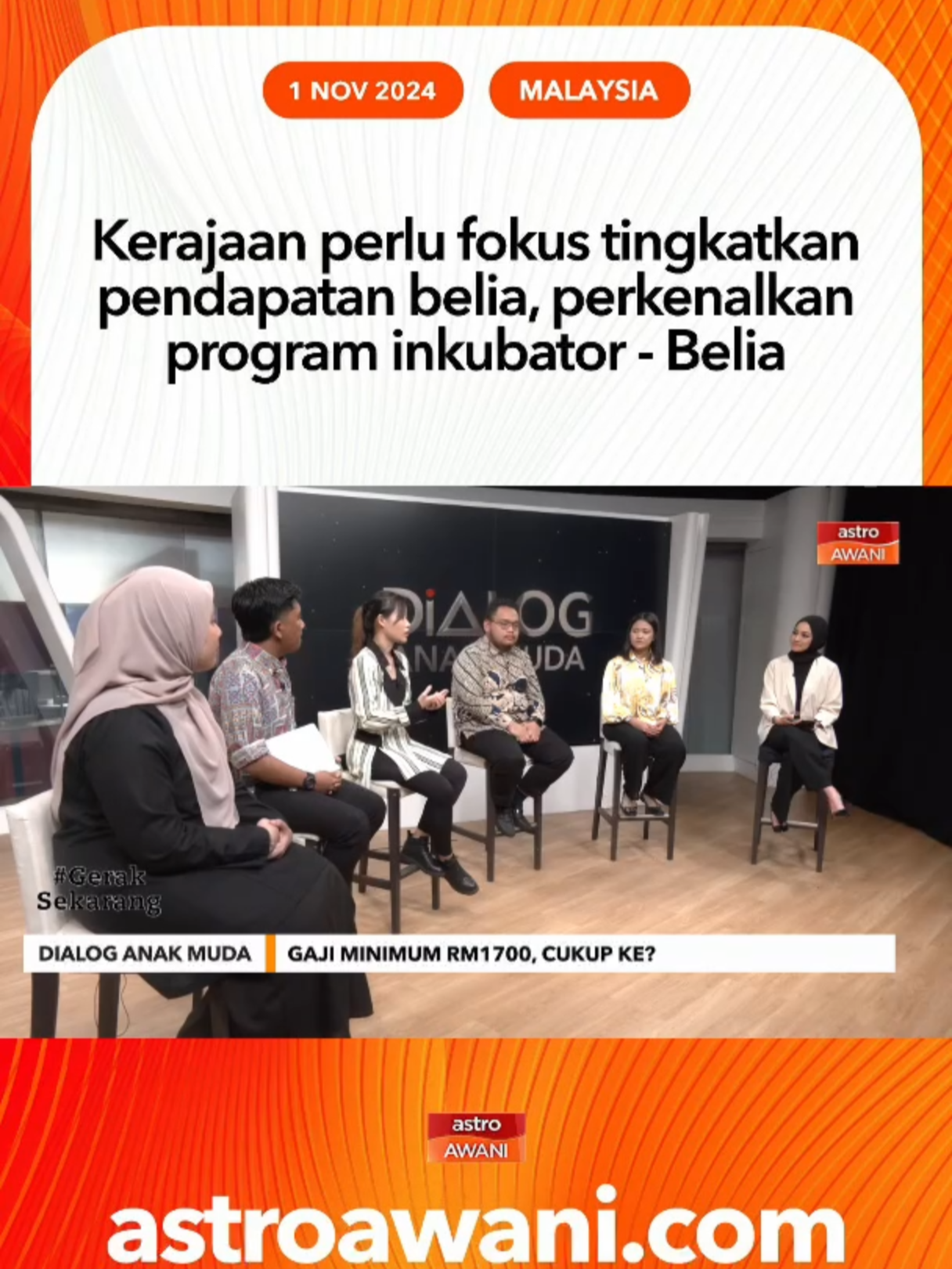 Ahli Parlimen Belia Malaysia Wilayah Persekutuan Kuala Lumpur, Lin Jin berkata kerajan perlu memberi tumpuan kepada meningkatkan pendapatan belia menerusi pemerkasaan bakat. Jelasnya, hal ini boleh dilaksanakan dalam bentuk program inkubator yang memastikan belia yang menyertai program terbabit benar-benar berjaya. #DialogAnakMuda #AWANInews