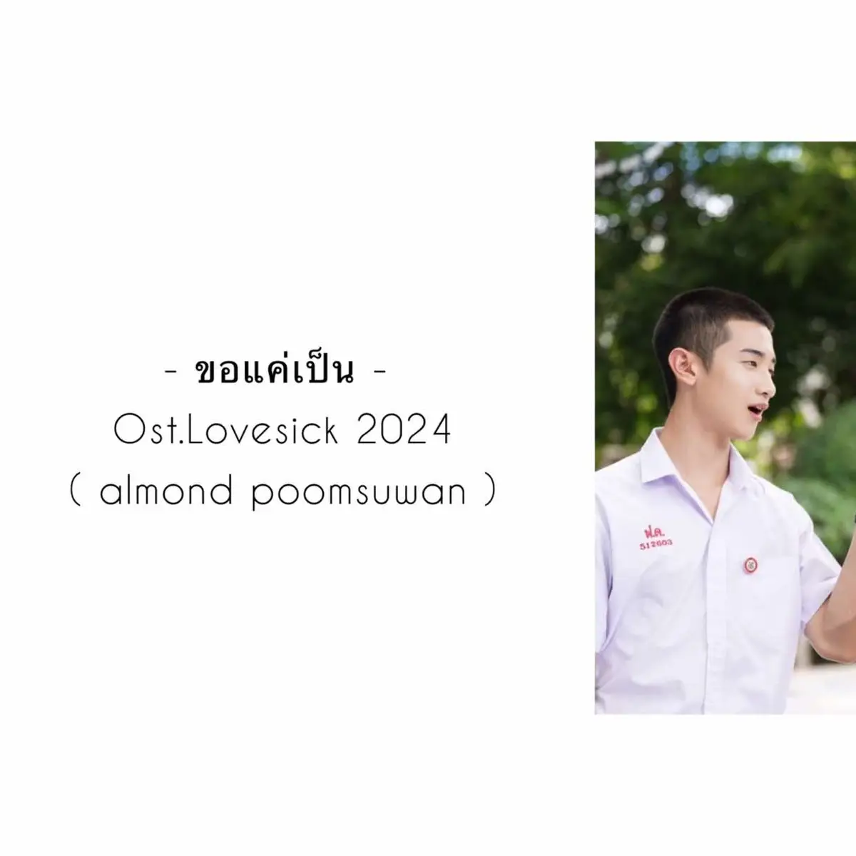 - ขอแค่เป็น - Ost.Lovesick ( almond poomsuwan ) #almonbabybigboy #lovesick2024 #ฟีดดดシ #เทรนด์วันนี้ #เนื้อเพลง #lovesick #ขอแค่เป็นlovesick #เธรดเพลง