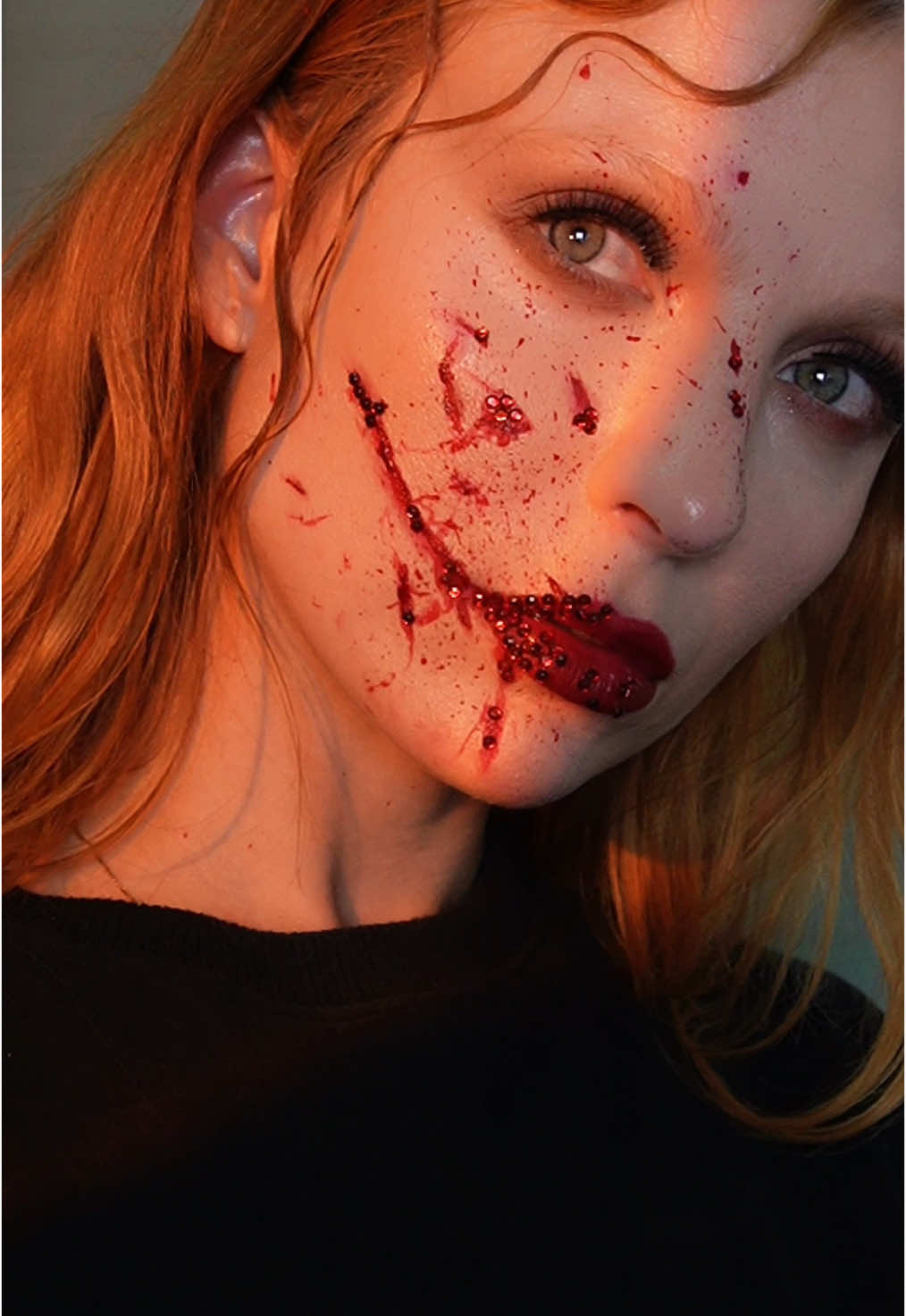 Testando esse hack de make de halloween que vi aqui no tiktok #halloweenmakeup 