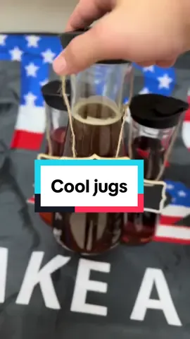 Really cool jugs to buy for your house and throw all that store-bought bottles in your fridge. That’s wasting all that space!!!#jugs #cool#trump  