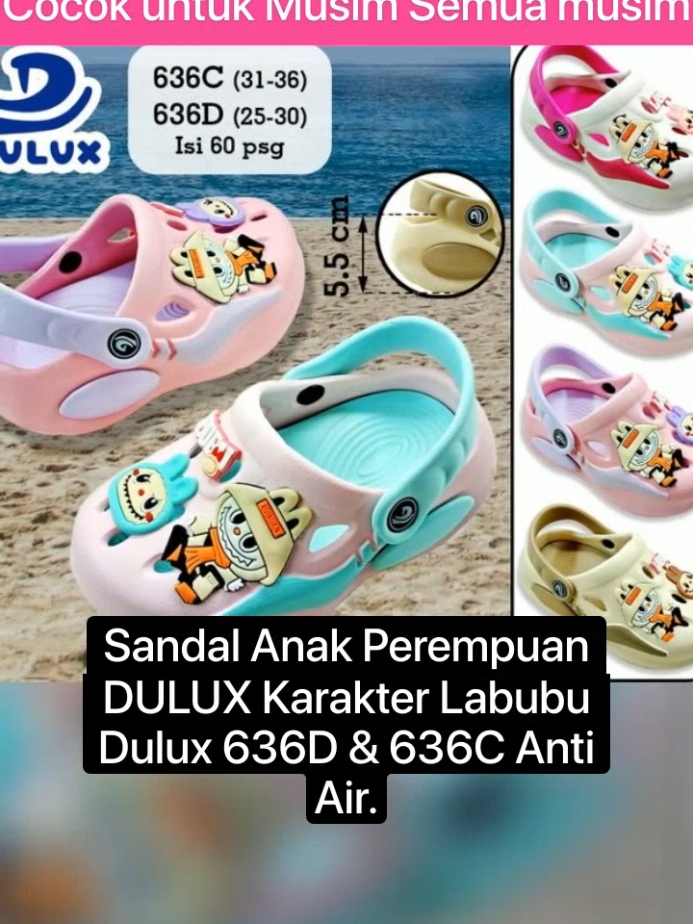 Sandal Anak Motif Labubu Viral.  #sandal #labubu #sandalanak #fyp 