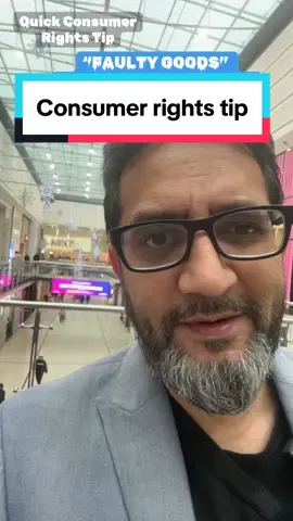 Quick consumer rights tip. Faulty goods #tiktokstreetlawyer #communitylegaleducation #uksolicitor #consumer #shop #phone #washingmachine #fyp 
