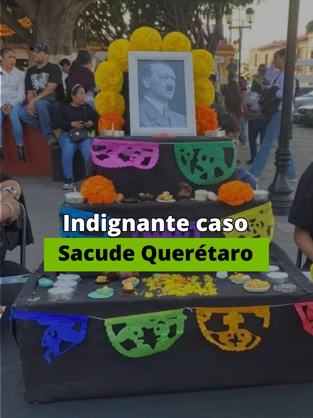 Escándalo en Querétaro: Altar a Hitler junto a Frida Kahlo desata polémica. ¿Qué mensaje envían? #Querétaro #DiaDeMuertos #Noviembre