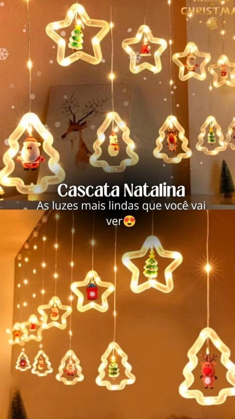 Cascatas de Luz Natalina  🔗 Link para COMPRAR ⤵️ https://s.shopee.com.br/A9zcTONasr 🎀 Comenta EU QUERO que te mando o link 👍  🎀 Marca aquela AMIGA que vai amar 🥰  #natal2024 #natal #decoracaonatalina #bonecosnatalinos #papainoel #decoração #achadinhosdenatal #almofadas #almofasdecorativas