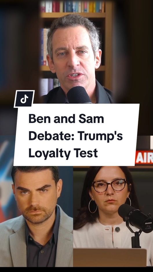 Ben Shapiro and Sam Harris Debate: Trump's Loyalty Test. #benshapiro #samharris #bariweiss #thefreepress #donaldtrump #kamalaharris 