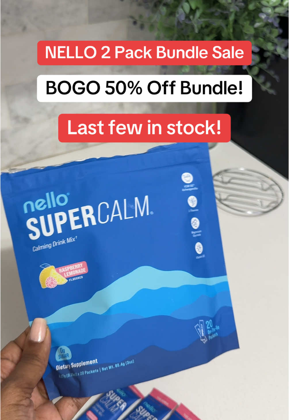 Nello Supercalm bundle is Buy 1 Get 1 (50% off)!  Review the best deal in #TikTokShop #ashwagandha #nello #cortisol 