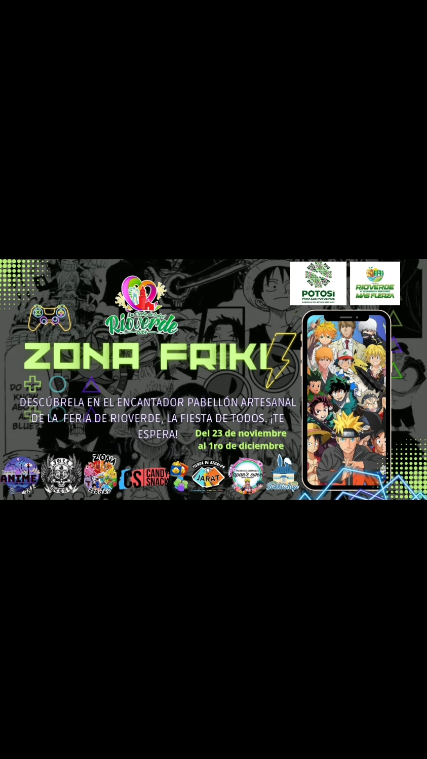 #LaZonaFriki llega al pabellón de Expositores de la Feria de Rioverde 2024 !!! 🎃 Visítalos del 23 de Nov al 01 de Dic en el pabellón artesanal techado 📍 A un lado de Walmart 🌟 #lafiestadetodosrioverde #zonafriki  #rioverdelacapitaldelmundo #rioverdeslp #feria #lafiestadetodosrioverde2024 #2024 #zonafriki #zonaanime #estudioanime #estudioanimerioverde 