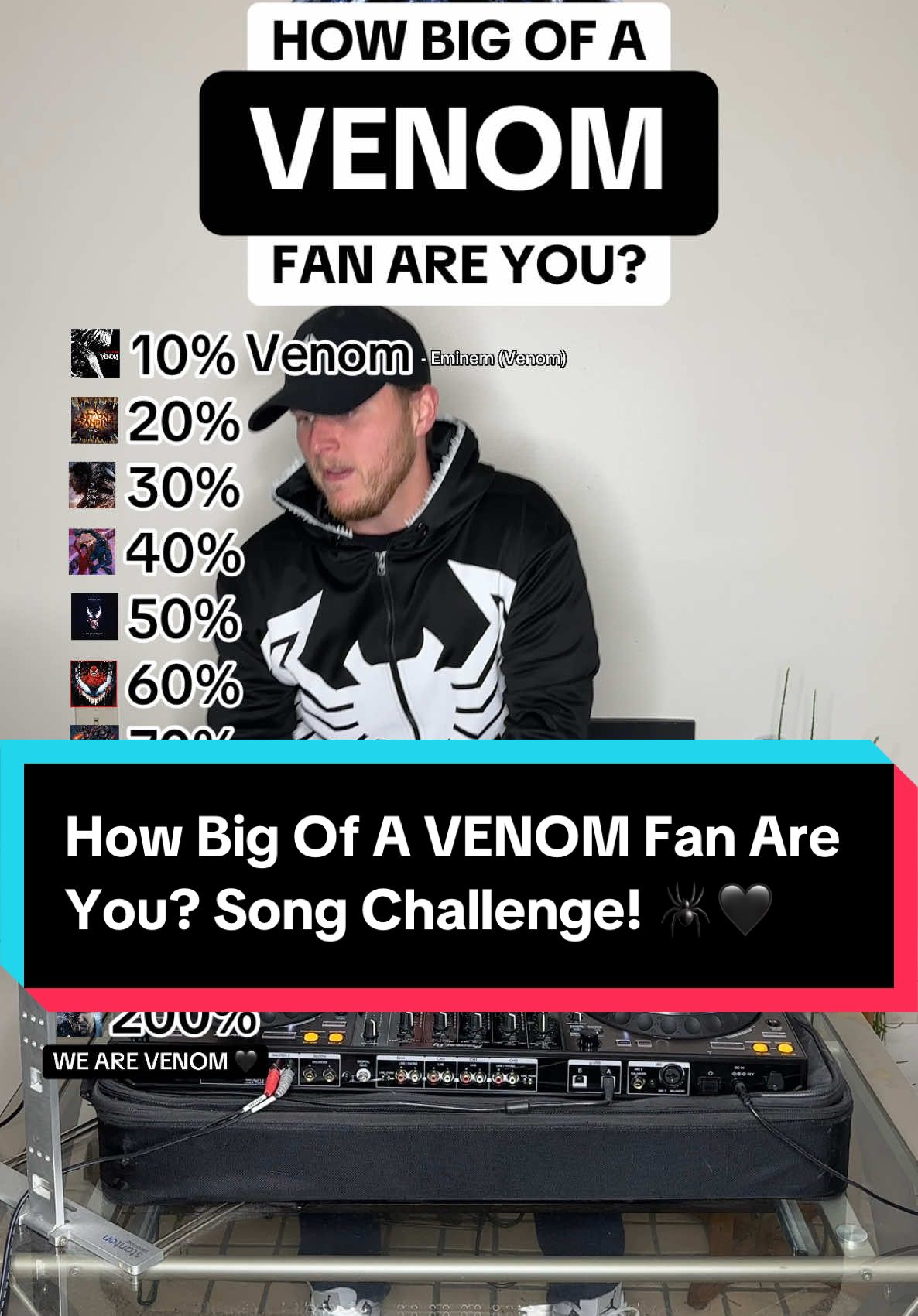 How Big Of A VENOM Fan Are You? 🖤🕷️ Can you get 200% on this Venom song challenge? 📈🏆 Do you remember the scenes that go with all of these songs? 🎥🎶 #venom 