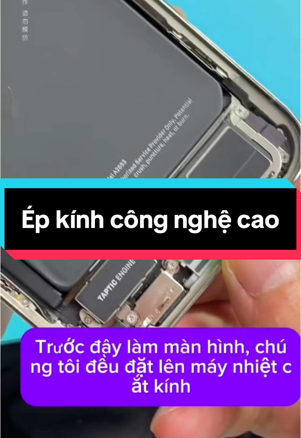 Giải phái ép kính bằng công nghệ cao hạn chế rủi ro khi ép kính #mrstudy #apple #fixiphone #suachuaiphone