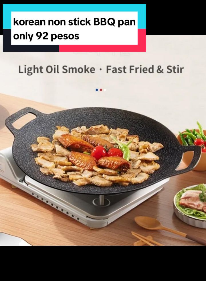 New HS Korean Non-Stick BBQ Pan For Outdoor Camping BBQ Takoyaki, Smokeless, Medical Stone Design, Household Cookware, Pan For Stove European Nonstick German Only ₱92.92 - 100.00! #fyppppppppppppppppppppppp  #koreannonstickpan #viral_video 