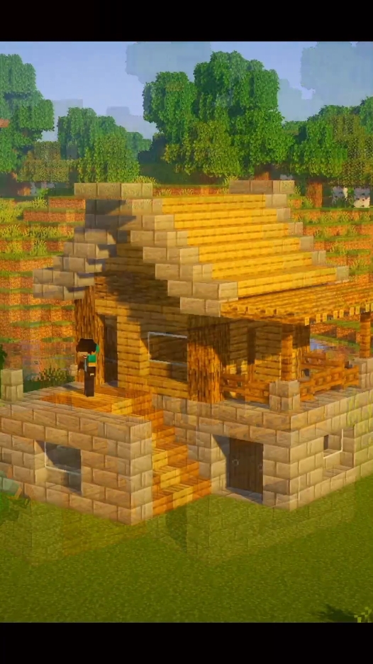 simple Survival House #fyp #Minecraft #buildhouse #noescraft 
