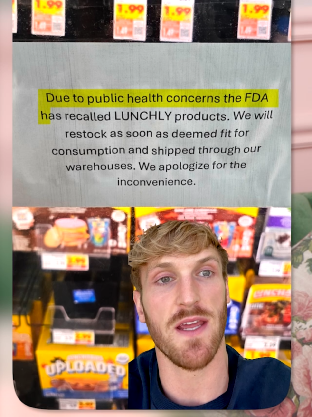 Logan Paul went TOO FAR! #lunchly #loganpaul #fyp #bully #news #fredmeyer #rosannapansino #kroger #walmart #unhinged