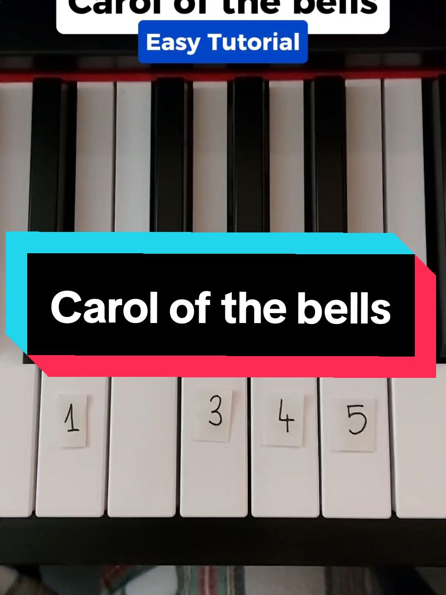 Carol of the bells 🔔🎇 #pianolesson #pianotutorial #pourtoi #easypiano #fyp #piano #tuto #bell 