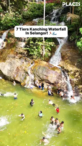 Bask and bath in the 7-tiers waterfall in Rawang! 🏃🏻‍♂️🌊 . 📌 It’s Kanching Waterfall, located at Kanching Eco Forest Park, Gombak. stretching a mighty 208 metres across 7 layers,🪜 it boasts picturesque spots for recreational picnicking, 🏞️🧺 and hikers can challenge hiking each layer as the terrain changes. 🥾🧗🏻‍♂️ What’s more, the river is home to the critically endangered Giam Kanching, found only in the park! 🌳😍 .  【Kanching Waterfall】 📍Kanching Eco Forest Park, Templer Park, 48000 Rawang, Selangor . . . #Kanchingwaterfall #Kanchingecoforestpark #Hiking #picnic #healing #santai #cuti #cuticutimalaysia #nature #rawang #gombak #selangor #malaysia #selangortourism #fyp