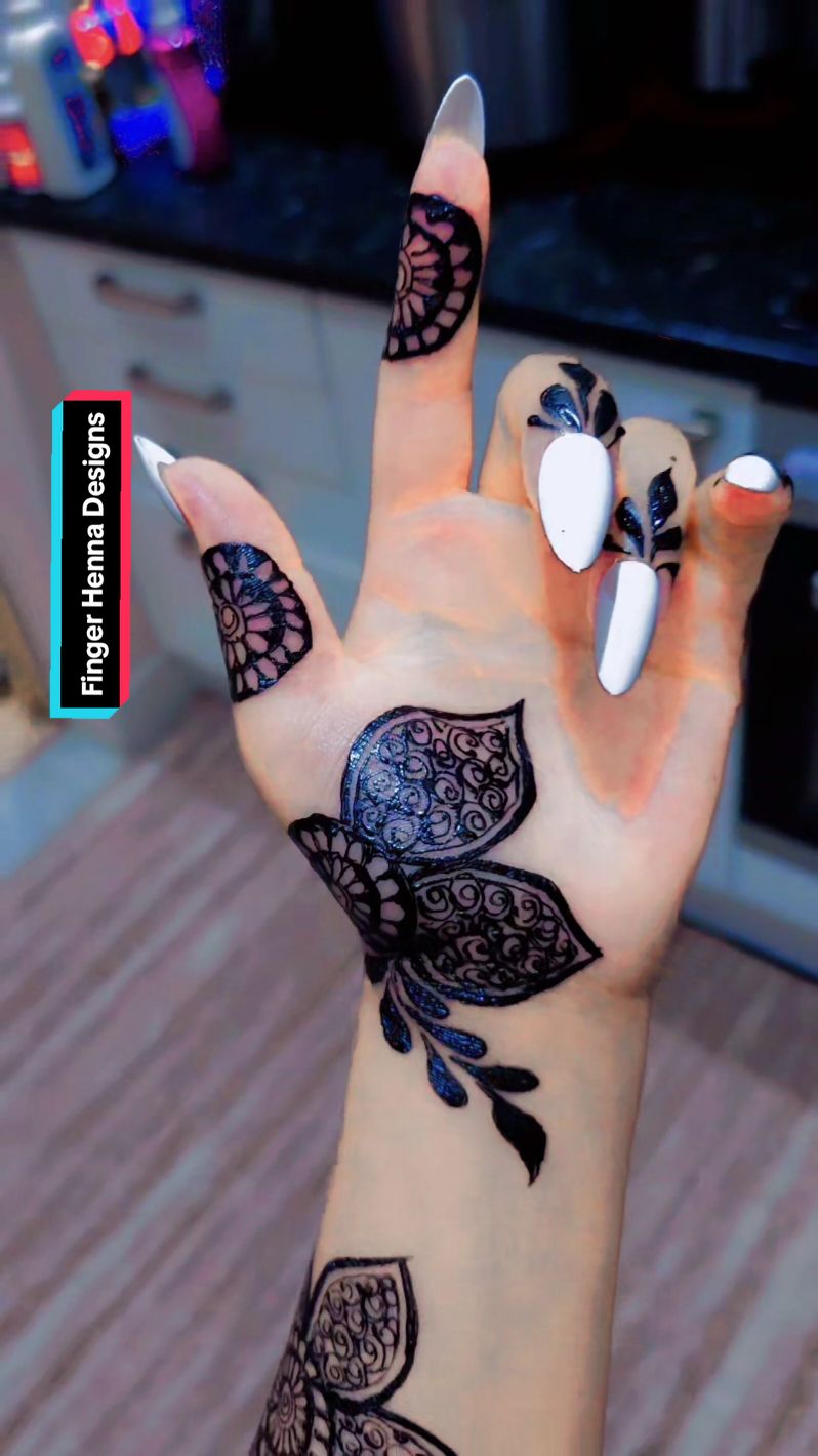 Finger Henna Designs #creatorsearchinsights 