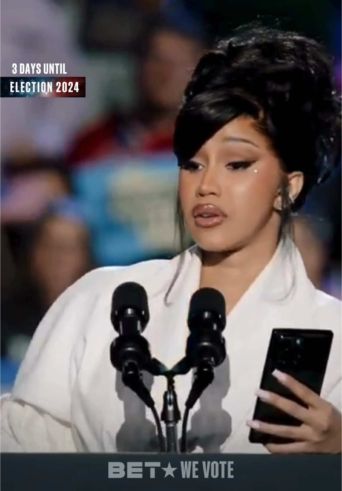 Let’s be real—if protection means fewer rights, we’re good on that. #CardiB breaks down what it really means to protect women. The key? Support. 3 DAYS LEFT! It’s time to turn out and turn up on Tuesday! Drop a ✅ if you’ve already hit the polls and a 🗳️ if you’re voting on Election Day. #WeVoteBET #voting #healthcare #womensrights #womenshealthcare #election2024 #fyp #electioncountdown 