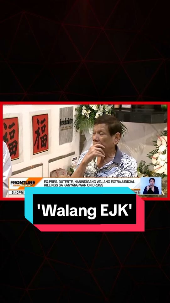 Nanindigan si dating pangulong #RodrigoDuterte na walang nangyaring extrajudicial killings #EJK nang ipinatupad niya ang war on drugs. Kasunod ito ng kanyang pagtestigo sa pagdinig ng Senado. #FrontlineWeekend #BreakingNewsPH #News5